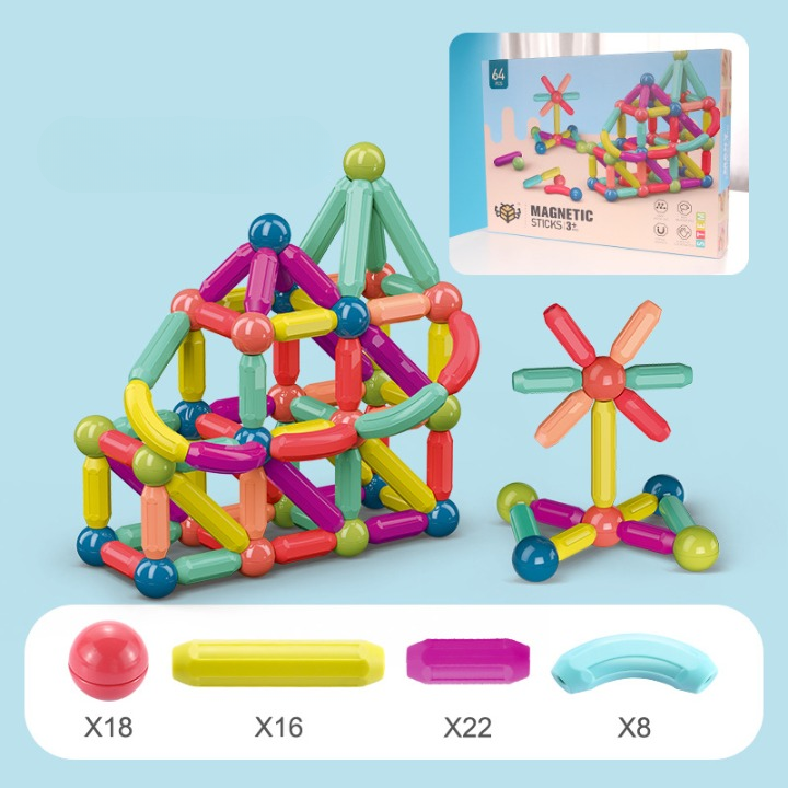 PICCOLI DIVERTIMENTI™ Costruzione Magnetiche per Bambini